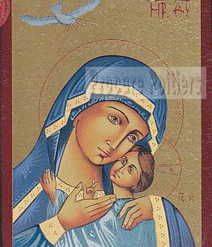 ICONE NOTRE DAME DE LA PAIX - DOREE A LA FEUILLE 9X13 CM
