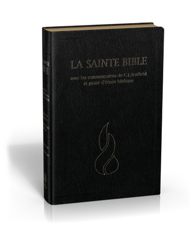 BIBLE NEG SCOFIELD : FIBROCUIR NOIR, TRANCHES OR, ONGLETS DECOUPES
