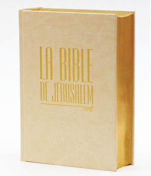 BIBLE DE JERUSALEM COMPACTE RELIEE BLANCHE DOREE