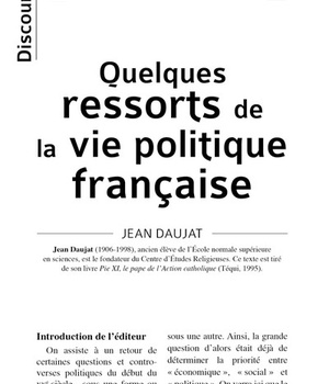 DISCOURS N 5 - QUELQUES RESSORTS DE LA VIE POLITIQUE FRANCAISE