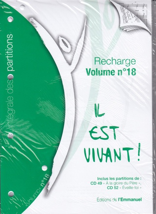 RECHARGE DE PARTITIONS N 18 POUR CLASSEUR L'INTEGRALE - 2009/2010