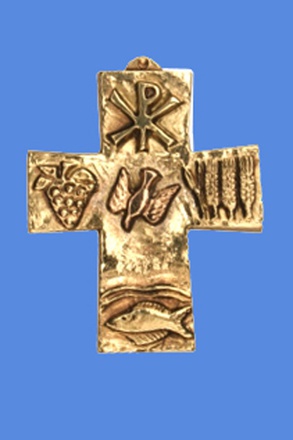 CROIX BRONZE COLOMBE 8 CM NDSP
