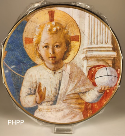 ICONE ENFANT JESUS EMMANUEL ROND - DIAMETRE 13 CM
