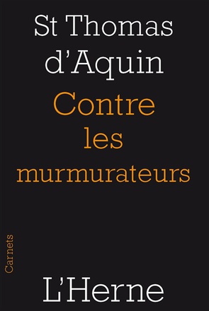 CONTRE LES MURMURATEURS