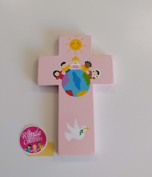 CROIX ENFANTS DU MONDE PM ROSE REF 108