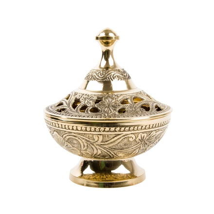 BRULE ENCENS LAITON CISELE AVEC GRILLE - 12CM