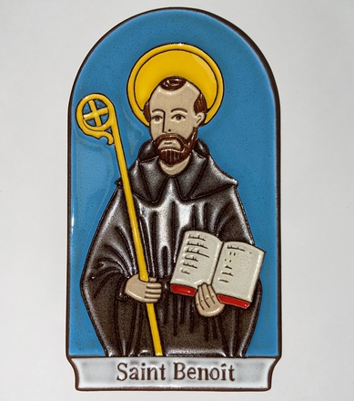 REPRESENTATION DE ST BENOIT EN CERAMIQUE