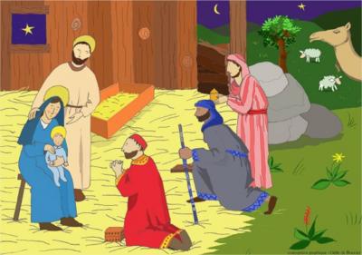 PUZZLE COFFRET 63 PIECES - LA NAISSANCE DU CHRIST