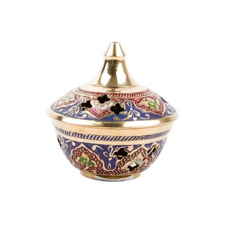 BRULE ENCENS LAITON EMAILLE HAUT 5 CM DIAM 6 CM NDSP