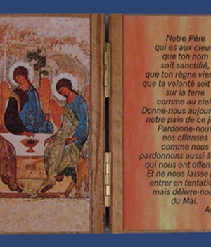 DIPTYQUE BOIS CERISIER TRINITE ROUBLEV ET NOTRE PERE 10X14 CM