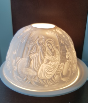 PHOTOPHORE PORCELAINE CRECHE