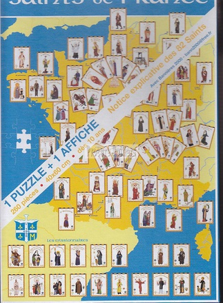 PUZZLE SAINTS DE FRANCE 260 PIECES + 1 AFFICHE 40X60 CM
