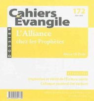 CAHIERS EVANGILE NO 172. L'ALLIANCE CHEZ LES PROPHETES