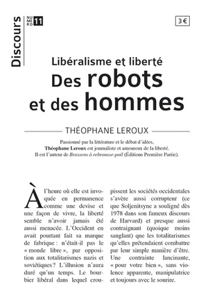 DISCOURS N 11 - LIBERALISME ET LIBERTE - DES ROBOTS ET DES HOMMES