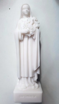 STATUE ALBATRE SAINTE THERESE 17 CM