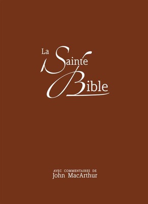 BIBLE NEG MACARTHUR : SOUPLE SIMILICUIR BRUN