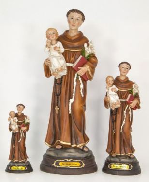 STATUE SAINT ANTOINE 12 CM RESINE PEINT A LA MAIN NDSP