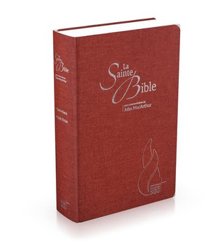 BIBLE D'ETUDE SEGOND NEG MACARTHUR - COUVERTURE SOUPLE, TOILE COULEUR CARMIN