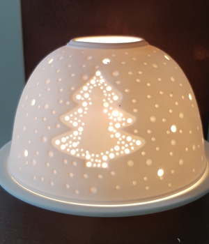 PHOTOPHORE PORCELAINE SAPIN