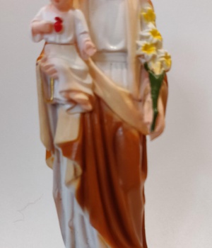 STATUE SAINT JOSEPH COULEUR RESINE 15 CM NDSP