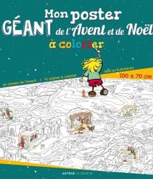MON POSTER GEANT DE L'AVENT ET DE NOEL A COLORIER