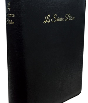 LA SAINTE BIBLE NOIRE 1910 STANDARD GLISSIERE TRANCHE DOREE ET ONGLETS