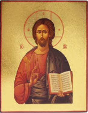 CHRIST DE LA SAGESSE - ICONE DOREE A LA FEUILLE 19X23 CM - 111.68