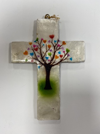 CROIX NACRE COLOMBE BLANCHE