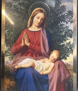 MARIE CONTEMPLANT JESUS ENDORMI - ICONE TRADITION 14X10.6 CM