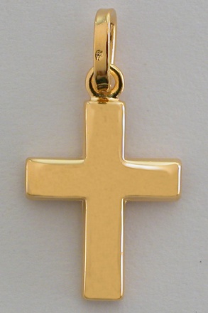 CROIX PLAQUE OR FANTAISIE