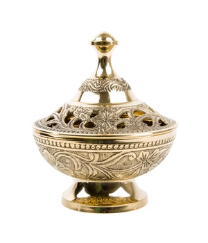 BRULE ENCENS LAITON CISELE AVEC GRILLE - 12CM