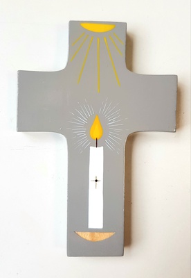 CROIX BOIS LE SEIGNEUR EST MA LUMIERE