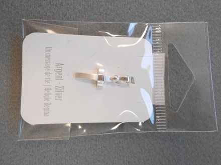 CROIX ARGENT MAT MILIEU BRILLANT 8X15 MM NDSP