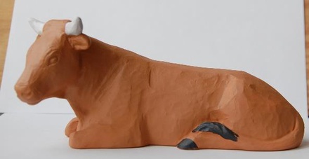 BOEUF 17 CM DE LONG CRECHE NUIT DE LUMIERE