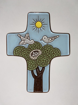 CROIX CERAMIQUE COLOMBES ARBRE