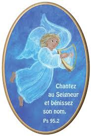 MEDAILLON BOIS CHANTEZ ET BENISSEZ LE SEIGNEUR
