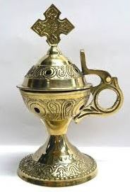 BRULE ENCENS AVEC CROIX 13 CM EN LAITON BRONZE NDSP REF 5139