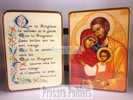 DIPTYQUE H15 QUE LE SEIGNEUR TE BENISSE/ SAINTE FAMILLE NDSP