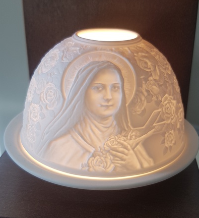 PHOTOPHORE PORCELAINE SAINTE THERESE