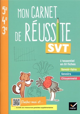 MON CARNET DE REUSSITE SVT 5E 4E 3E - ED 2021 - CARNET ELEVE