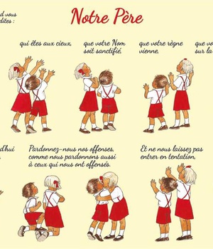 CARTE A5 NOTRE PERE - VOUVOIEMENT - EDITION ILLUSTREE