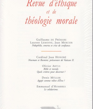 REVUE D'ETHIQUE ET DE THEOLOGIE MORALE NUMERO 260