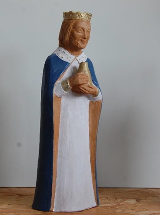 ROI MAGE FRANC CRECHE NUIT DE LUMIERE 18 CM