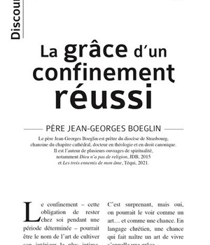 DISCOURS N 3 - LA GRACE D'UN CONFINEMENT REUSSI