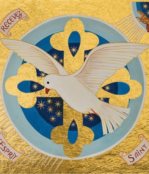 LA COLOMBE DE L'ESPRIT SAINT - DIPTYQUE 8X18 CM -