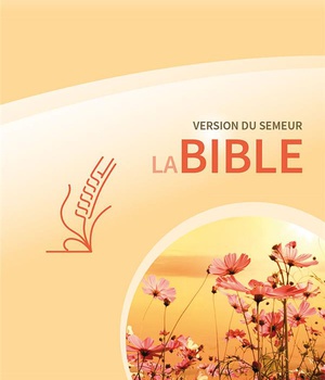 BIBLE DU SEMEUR 2015, RIGIDE, JAUNE FLEURS AVEC TRANCHE BLANCHE