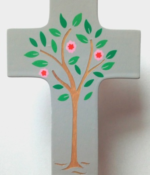 CROIX RACINE ET VIE - GALET - 7X 11CM
