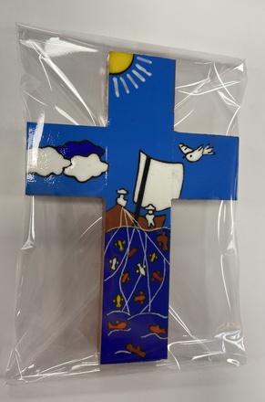 CROIX BOIS PEINT LA ESPERANZA