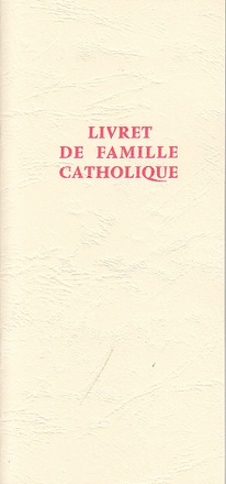 LIVRET FAMILLE CATHOLIQUE