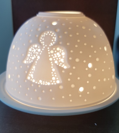 PHOTOPHORE PORCELAINE ANGE
